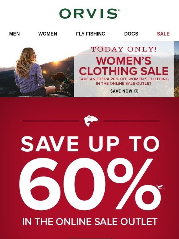 Orvis Today only! Women's Clothing Sale! Extra 20 off. Milled