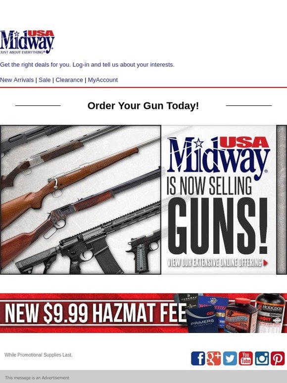 MidwayUSA MidwayUSA is Now Selling Guns! Milled
