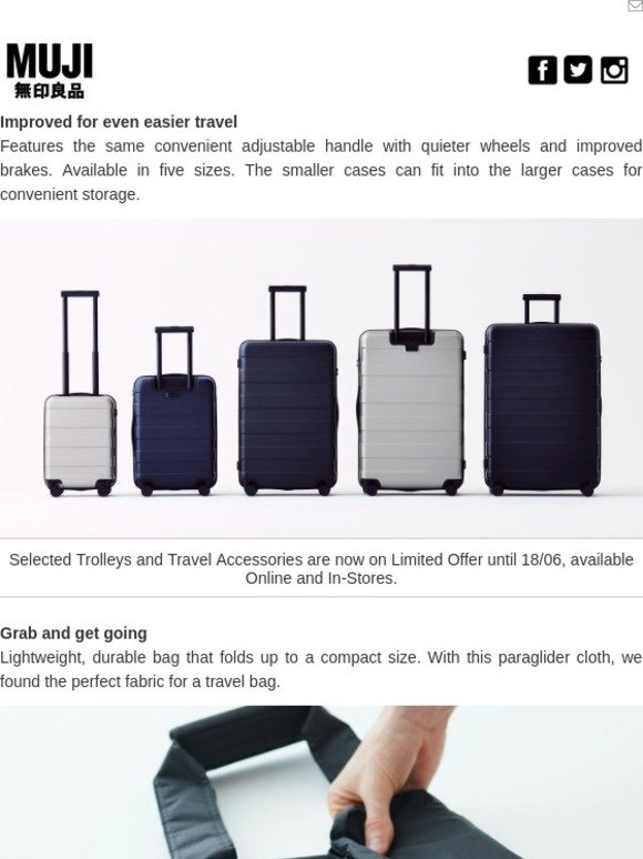 MUJI USA Easier travel with MUJI Milled