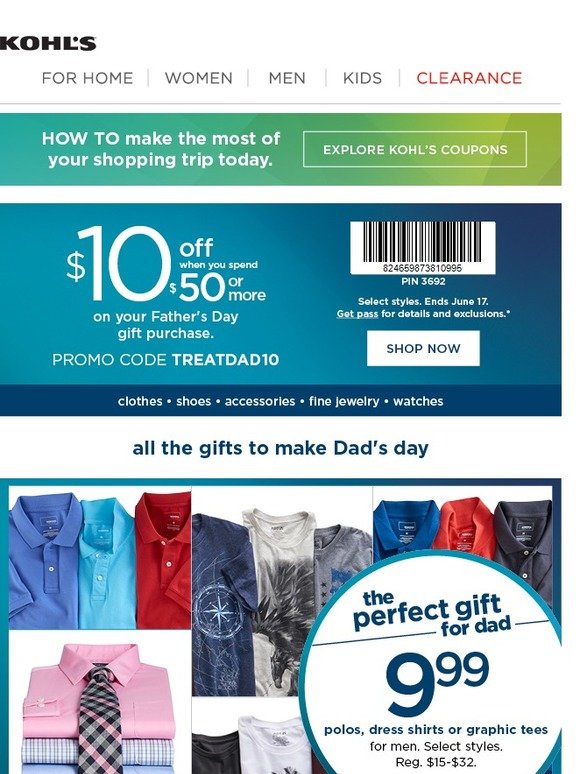 Kohl's Score awesome gifts for Dad & get Kohl's Cash for you! Milled
