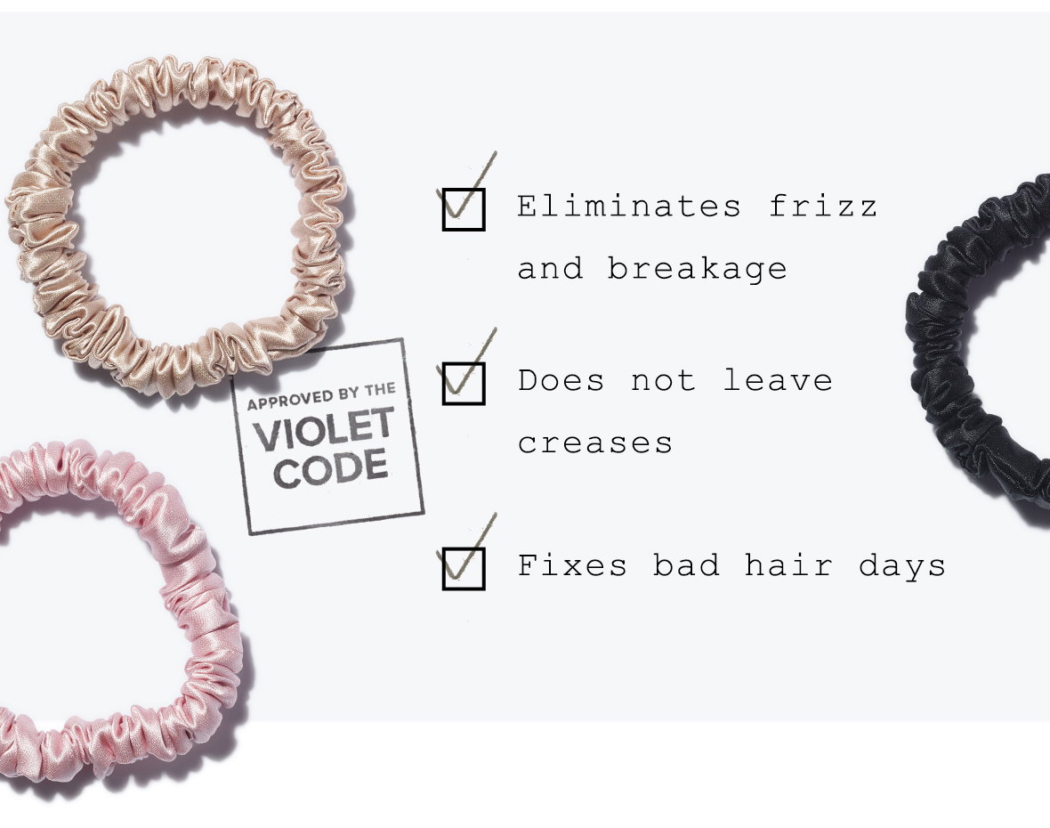 Approved by the Violet Code: Slip Silk Scrunchie Set