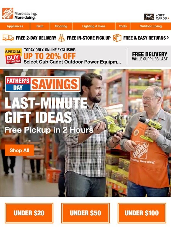 Home Depot Pick Up Dad's Gift TODAY 🎁 Milled