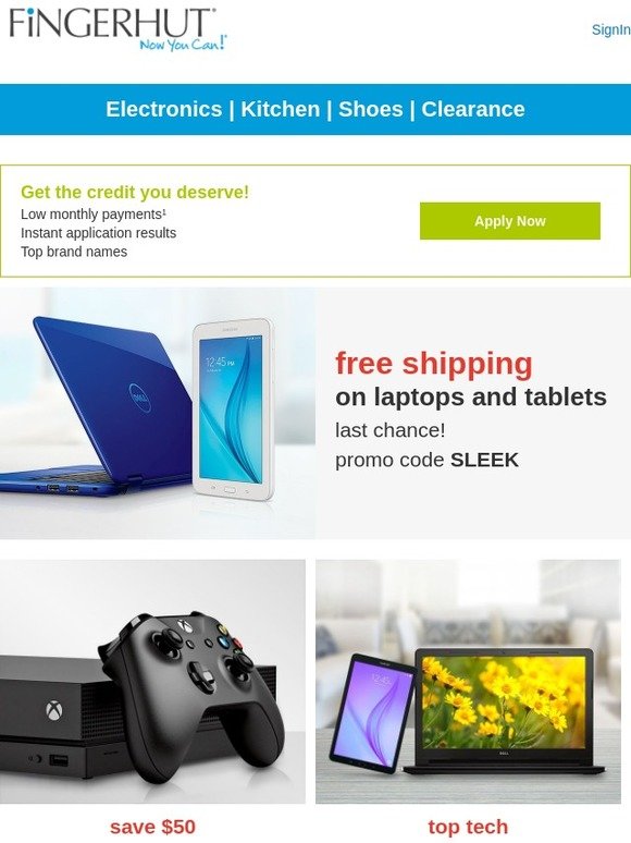 Fingerhut Fingerhut HOURS LEFT for Free Shipping on Laptops and