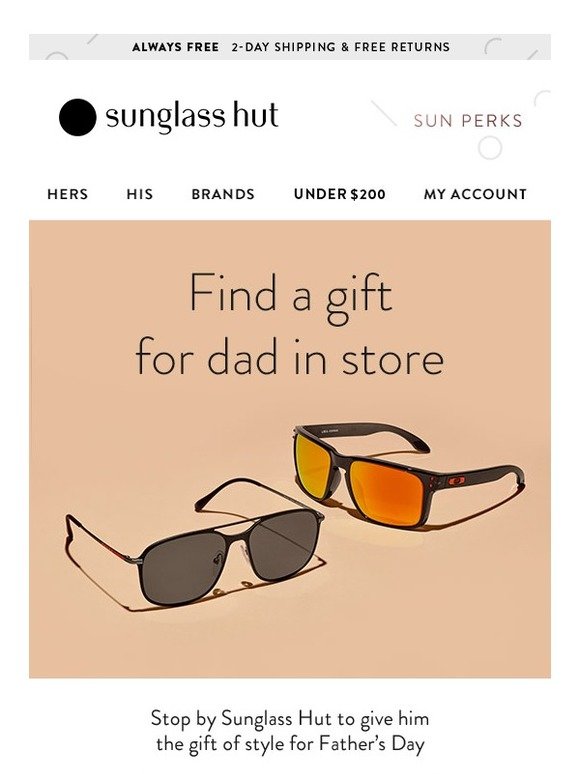 sunglass hut cyber monday 2018