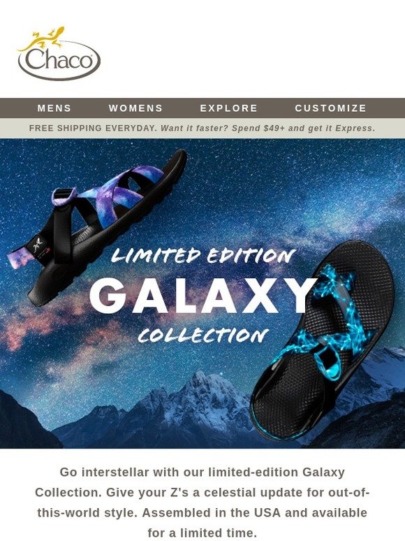 Chaco Limited Edition Galaxy Collection Milled