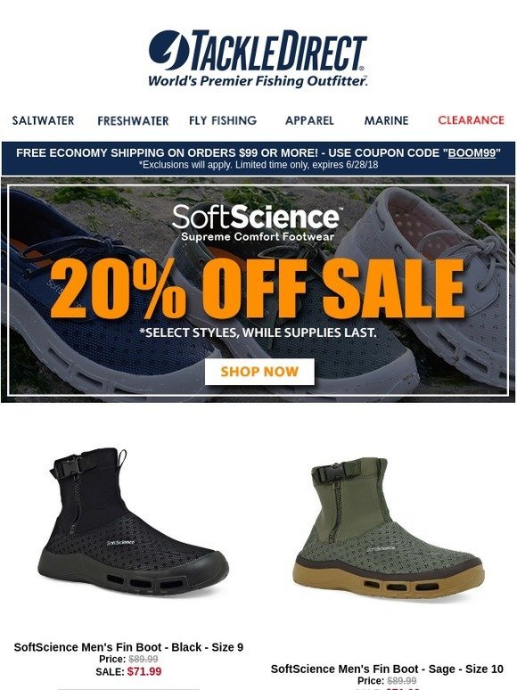 Soft Science Men’s The Terrafin Fly Fishing Boots Shoes Sage sz.10.. 