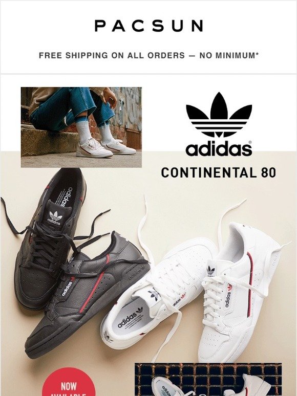 pacsun adidas continental 80