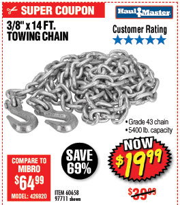 3/8 in. x 14 ft. Grade 43 Towing Chain