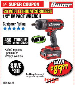 20V Hypermax™ Lithium 1/2 in. Impact Wrench - Tool Only