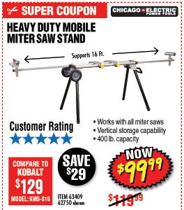 Heavy Duty Mobile Miter Saw Stand