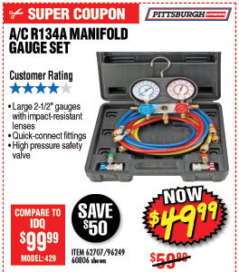 A/C R134A Manifold Gauge Set