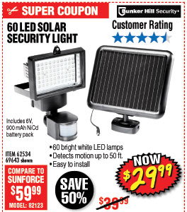60 LED Solar Security Light