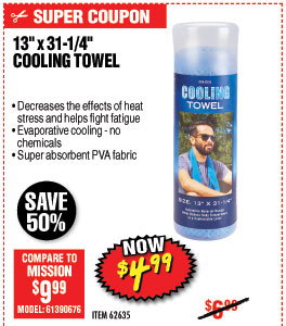 13 in. x 31-1/4 in. Cooling Towel