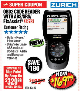 ZR13 OBD2 Code Reader with ABS/SRS/FixAssist®