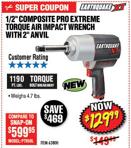 1/2 in. Composite Xtreme Torque Air Impact Wrench with 2 in. Anvil