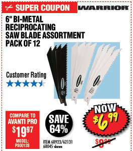 6 in. General Purpose Bi-Metal Reciprocating Saw Blade Assortment 12 Pc