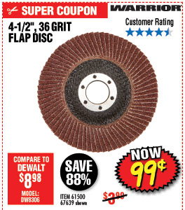 4-1/2 in. 36 Grit Flap Disc