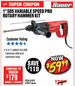 1 in. SDS Variable Speed Pro Rotary Hammer Kit