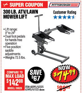 300 lb. ATV/Lawn Mower Lift