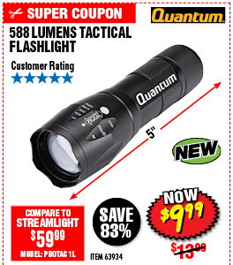 588 Lumen Tactical Flashlight