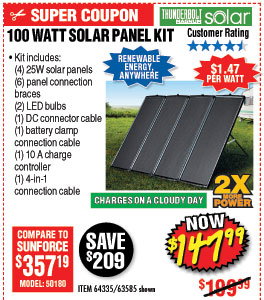 100 Watt Solar Panel Kit