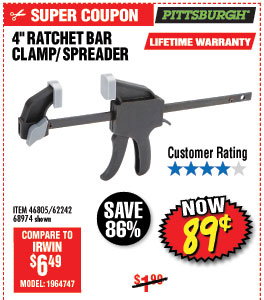 4 in. Ratcheting Bar Clamp/Spreader