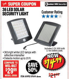 36 LED Solar Security Light