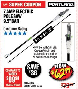 9.5 In. 7 Amp Electric Pole Saw