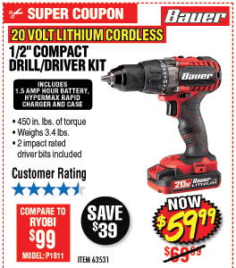 20V Hypermax™ Lithium 1/2 in. Drill/Driver Kit