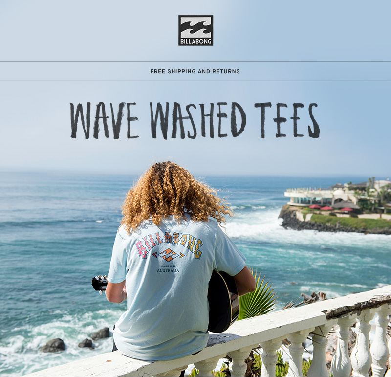 billabong wave washed t shirt