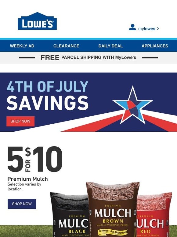 Lowes Checkout Our July 4th Savings Milled