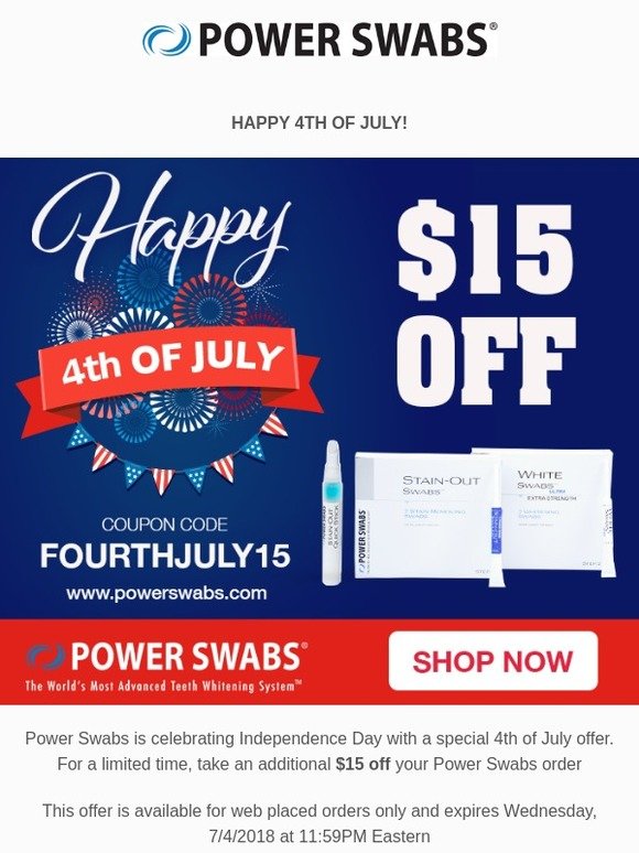 🎇 POWER SWABS SAVINGS IN HONOR OF INDEPENDENCE DAY 🎇