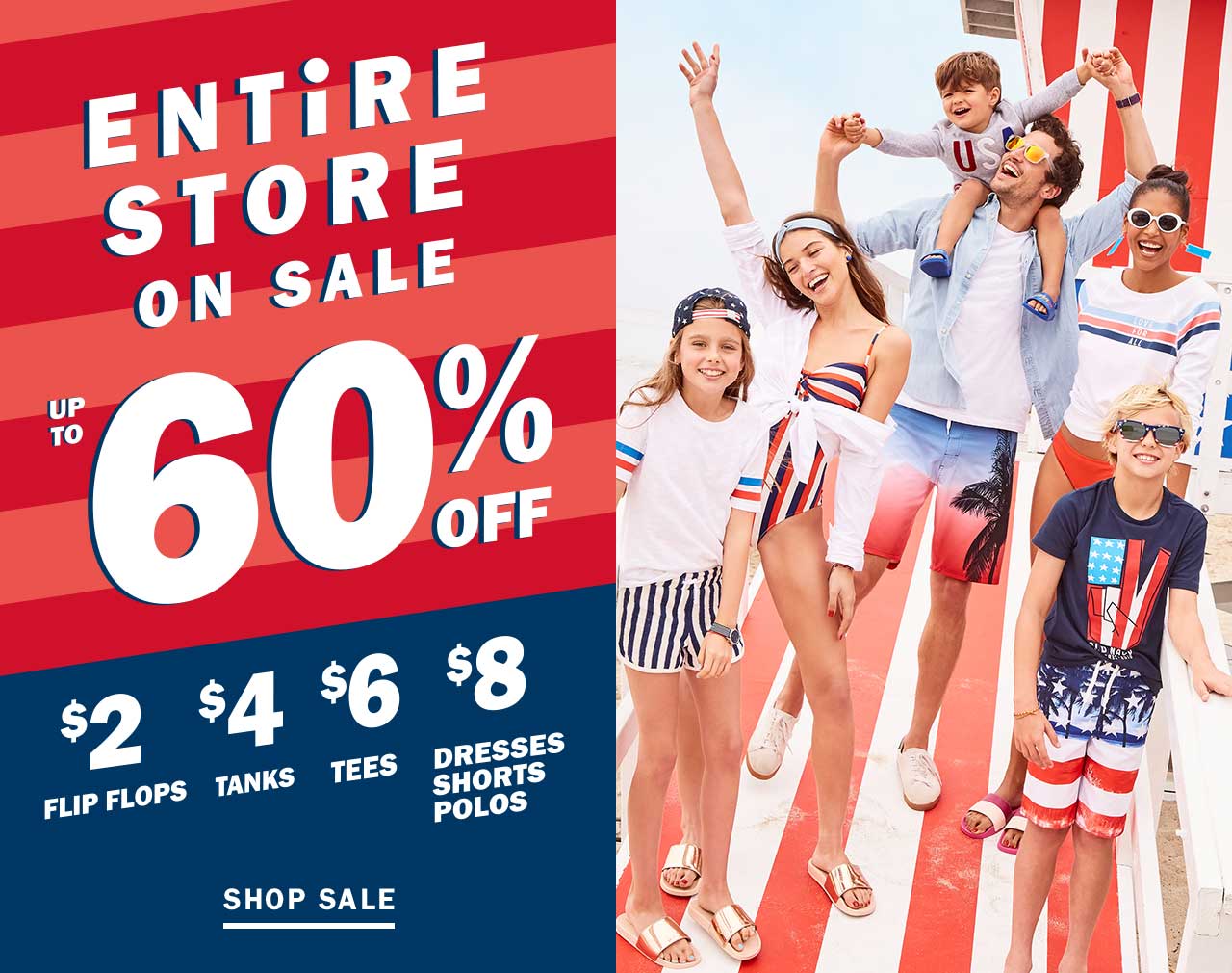 Old Navy Flag Tees & Tanks Only $2 (Cardmembers Only)