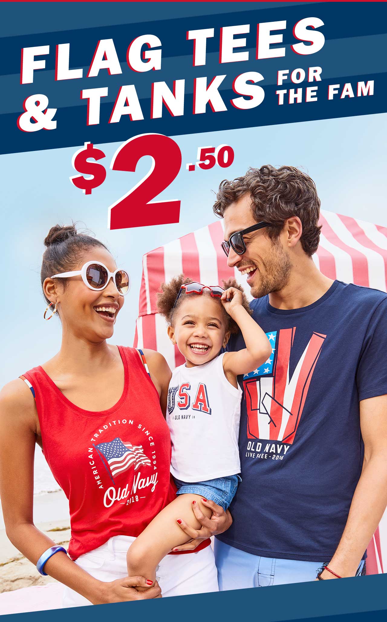 Old Navy Flag Tees & Tanks Only $2 (Cardmembers Only)