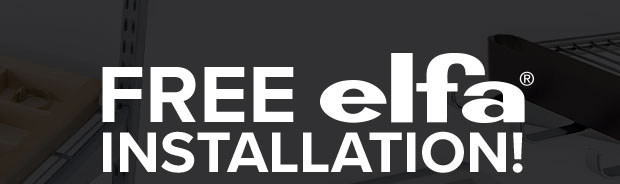 FREE elfa INSTALLATION!