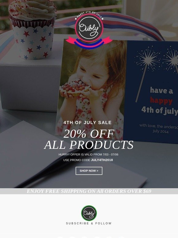 4th of July Coupon! Save 20% Off Sitewide