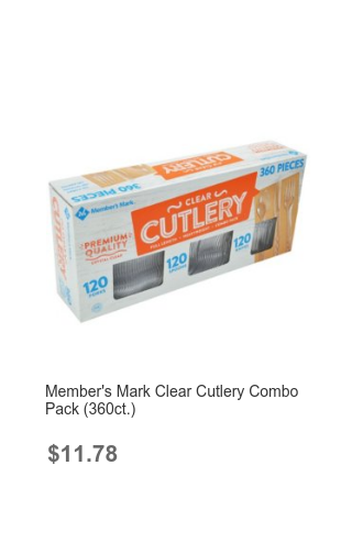 Member's Mark Clear Cutlery Combo Pack - 360 Ct.