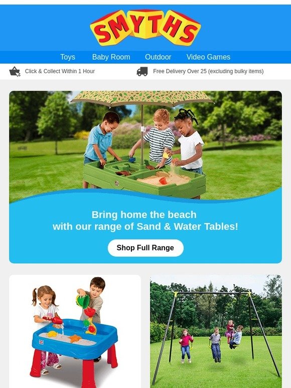 smyths toys sand and water table