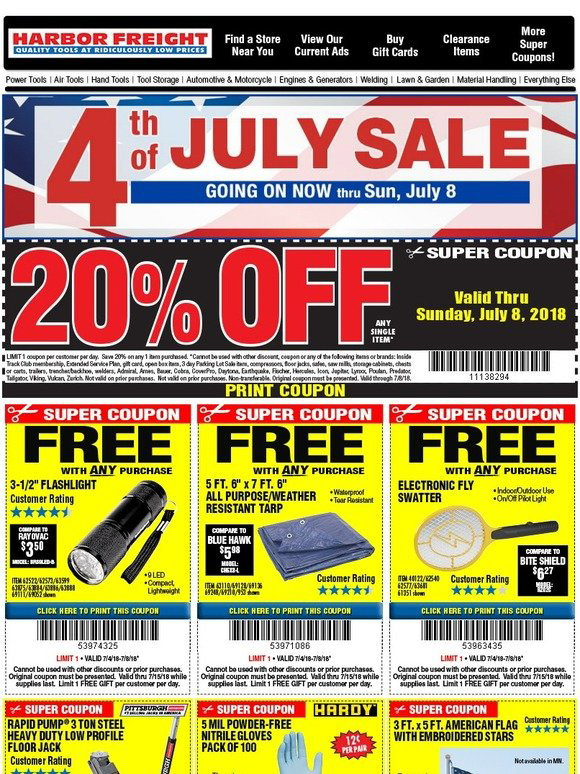 Harbor Freight Tools ★ 4th of July Sale Continues ★ Milled