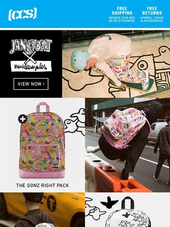 CCS: Going, Going, Gonz: Jansport x Mark Gonzales Backpack