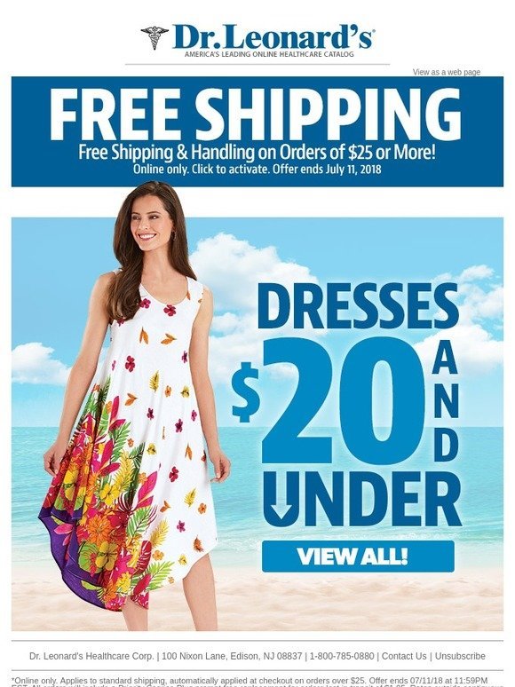 Dr. Leonard's: Shop Now! Dresses $20 and Under + Free Shipping over $25 ...