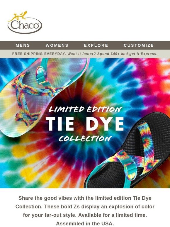 Chaco New Limited Edition Tie Dye Z s Milled