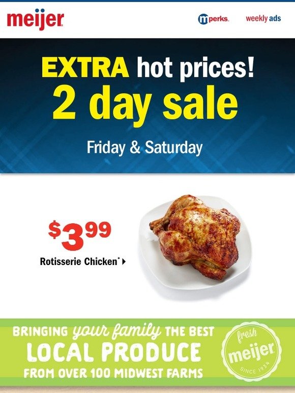 Meijer: $3.99 Rotisserie Chicken, Locally Grown Produce and more! | Milled