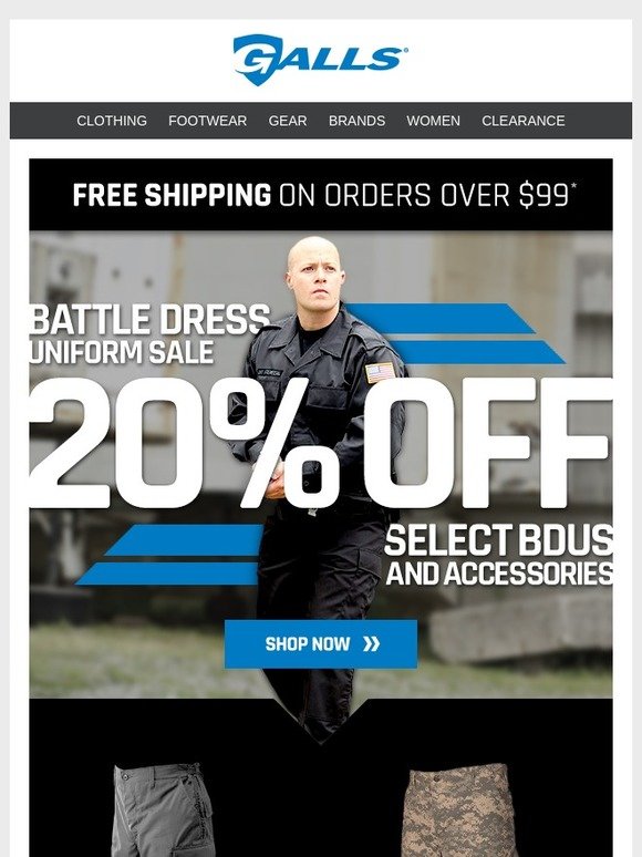 Galls Battle Dress Uniform Sale Milled