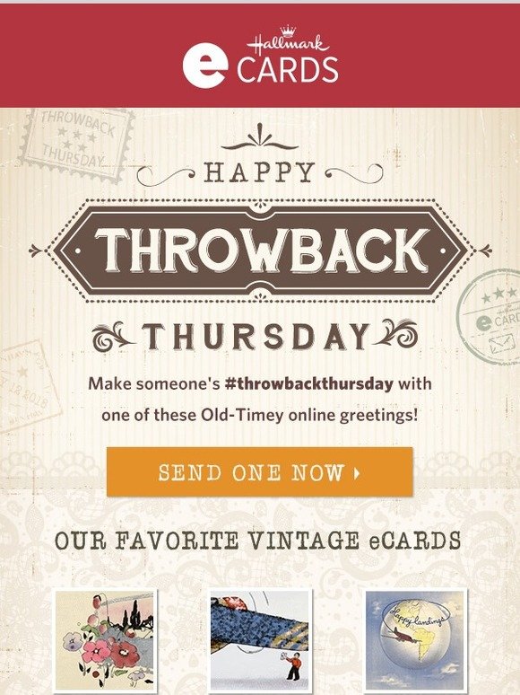 Hallmark Ecards Happy Throwback Thursday Milled