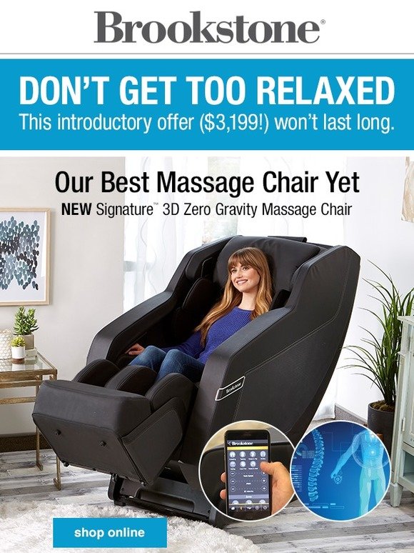 brookstone signature 3d massage chair