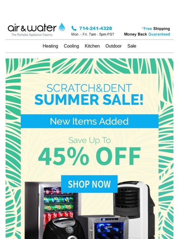 Summer Scratch and Dent Sale - New Items added