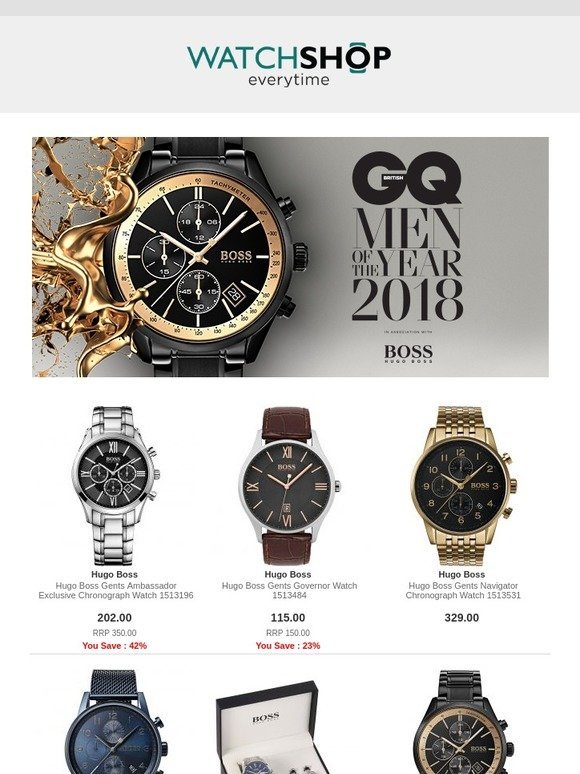 mens hugo boss grand prix gq man of the year 2018 chronograph watch 1513578
