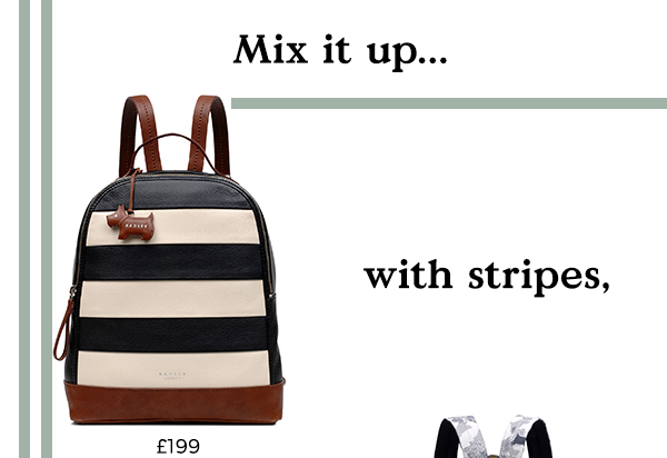 radley striped backpack