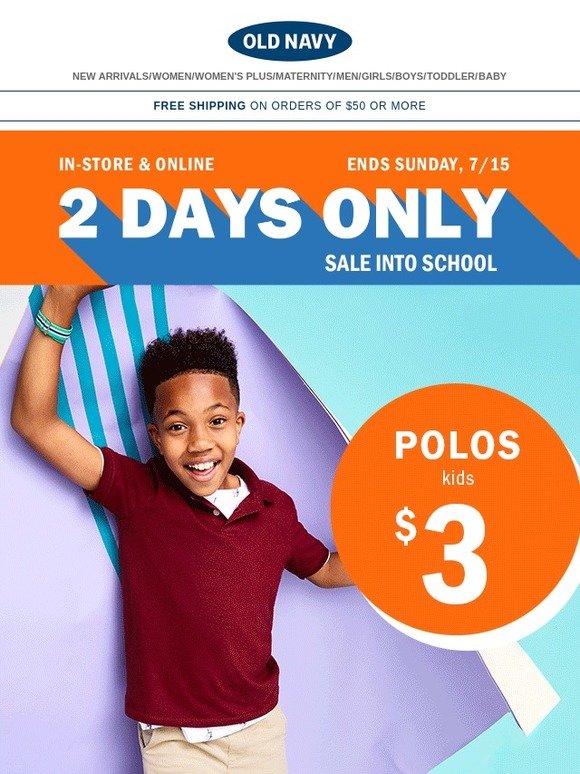 old navy polos $3